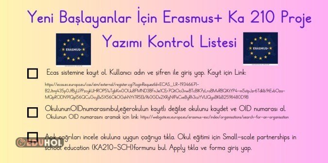 Erasmus ka210 projesi yazım kontrol listesi