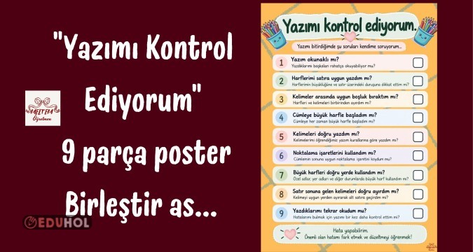 Yazımı Kontrol Ediyorum posteri-9 parça