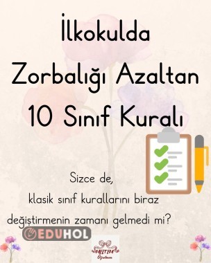 Zorbalığa karşı sınıf kurallarını gösteren 9 parça poster