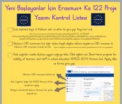 Erasmus ka 122 yazımı kontrol listesi