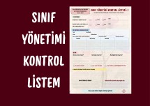 Sınıf Yönetimi Teşhis Formu | Gözlem ve Kontrol Listesi