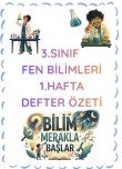 FEN BİLİMLERİ 1.HAFTA DEFTER ÖZETİ