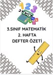 Matematik 2.hafta defter notu