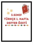 Türkçe 1.Hafta Defter Özeti