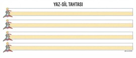 Yaz-Sil Şablonu Harfler İçin