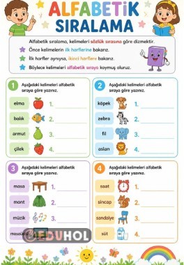 2.Sınıf Alfabetik Sıralama