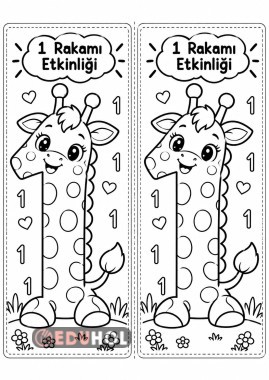 1 RAKAMI BOYAMA ÇALIŞMASI