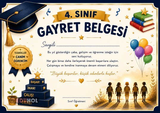 4. SINIF GAYRET BELGESİ