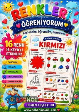 EĞLENCELİ RENK ÇALIŞMALARI