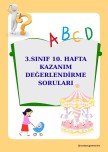 3. Sınıf 10. Hafta Kazanım Değerlendirme Soruları