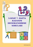 3. SINIF 7. HAFTA KAZANIM DEĞERLENDİRME SORULARI