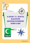 4. SINIF 11. HAFTA KAZANIM DEĞERLENDİRME SORULARI