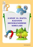 4. SINIF 14. HAFTA KAZANIM DEĞERLENDİRME SORULARI