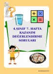 4. SINIF 7. HAFTA KAZANIM DEĞERLENDİRME SORULARI