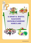 4. SINIF 8. HAFTA KAZANIM KAVRAMA SORULARI