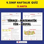 4.Sınıf Fufuk Haftalık Quiz 11.Hafta