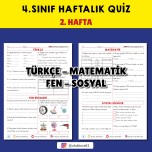 4.Sınıf Fufuk Haftalık Quiz 2.Hafta