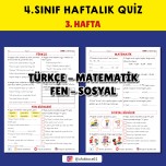 4.Sınıf Fufuk Haftalık Quiz 3.Hafta