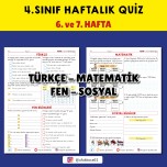4.Sınıf Fufuk Haftalık Quiz 6. ve 7.Hafta
