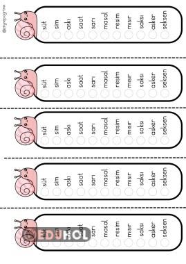 S sesi okuma kontrol şablonu