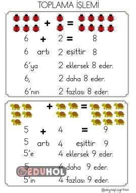 Toplama işlemi defter çalışması
