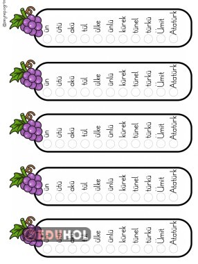 Ü sesi okuma kontrol çizelgesi