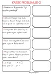 1. Sınıf Karışık Problemler-2 Defter Çalışması
