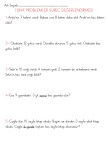 1.sınıf problemler süreç değerlendirmesi