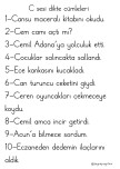 C sesi dikte cümleleri