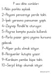 P sesi dikte cümleleri