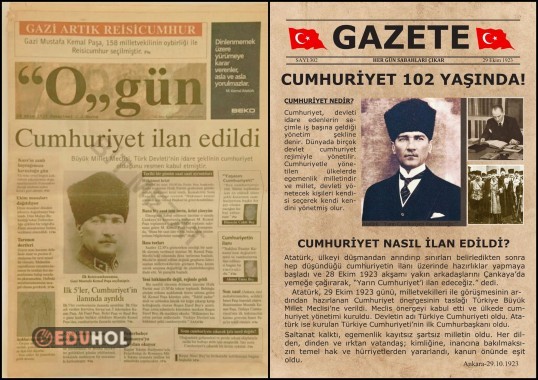 Cumhuriyet 102 Yaşında! Gazetesi