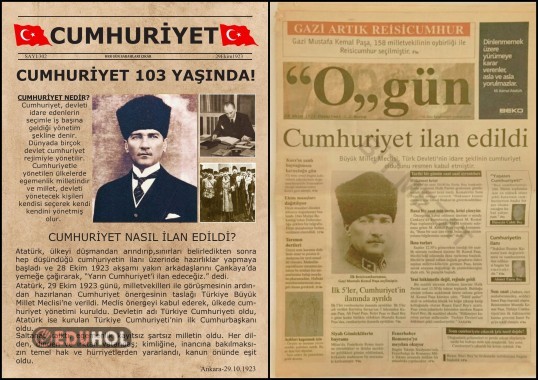 Cumhuriyet 103 Yaşında! Gazetesi