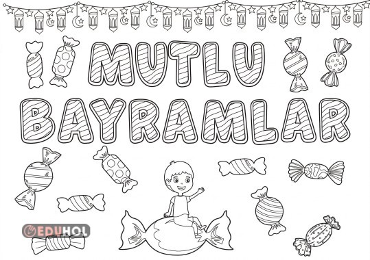 Ramazan Bayramı Boyama Sayfası
