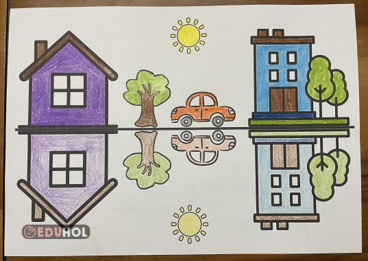 Simetri Gölge Boyama Çalışması