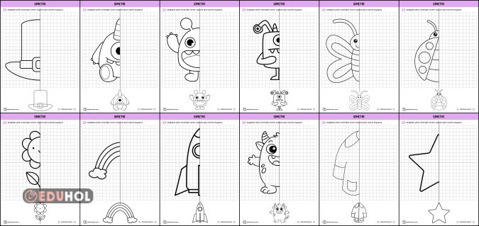 Simetri Görsel Tamamlama Sayfaları