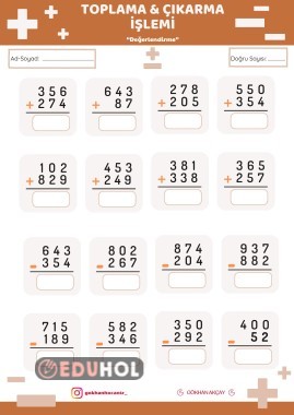 Toplama-Çıkarma Quiz