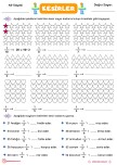 3. Sınıf Kesirler Çalışma Kağıdı