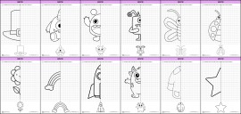 Simetri Görsel Tamamlama Sayfaları