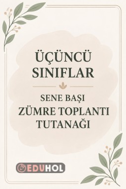 SENE BAŞI ZÜMRE TOPLANTI TUTANAĞI