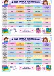 4. Sınıf Haftalık Ders Programı Dikey