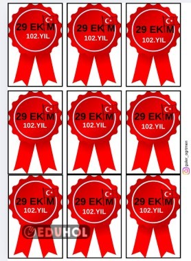 29 Ekim rozetleri