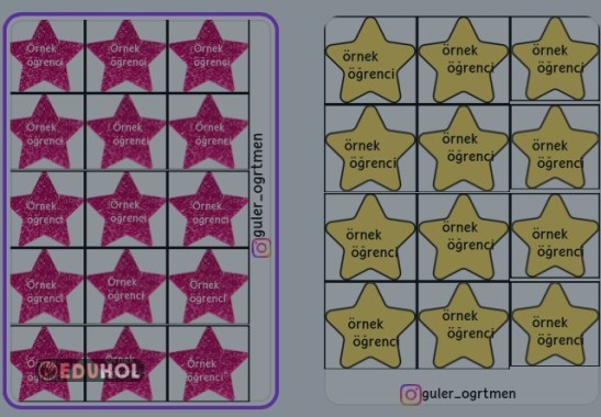 Öğrenci motivasyon kartları