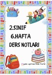 2.sınıf 6.hafta ders notları