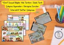 4.Sınıf Sosyal Bilgiler Aile Tarihim- Sözlü Tarih Çalışması İnteraktif Defter Çalışması