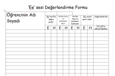 E Sesi Değerlendirme Formu