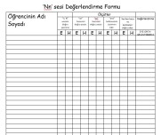 'Nn' sesi değerlendirme formu word
