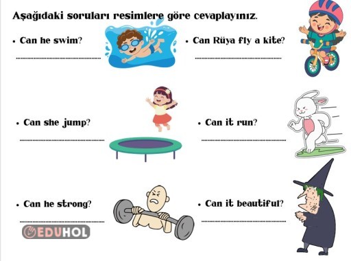 3.Sınıf İngilizce 3.Ünite Sınavı