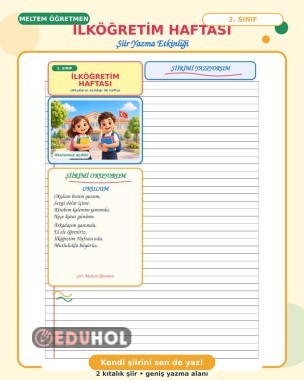 2. SINIF İLKÖĞRETİM HAFTASI ŞİİR YAZMA ETKİNLİĞİ