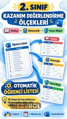 2 SINIF MATEMATİK KAZANIM DEĞERLENDİRME