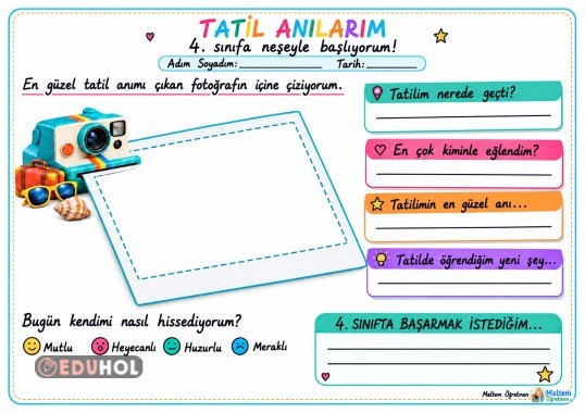 4. SINIF TATİL ANILARIM (İlk Gün Etkinliği)
